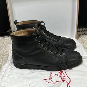 Christian Louboutin Black Men's High-Top Sneakers size 43.5 (10.5/11)